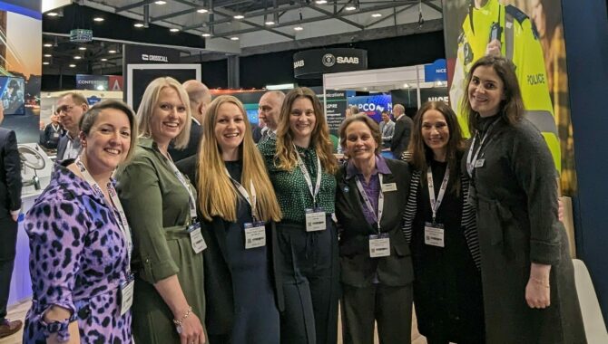 Female employees on the Sepura stand at BAPCO 2024 cropped