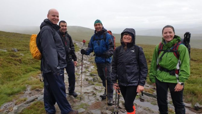 Sepura staff completing the Yorkshire Peaks Challenge