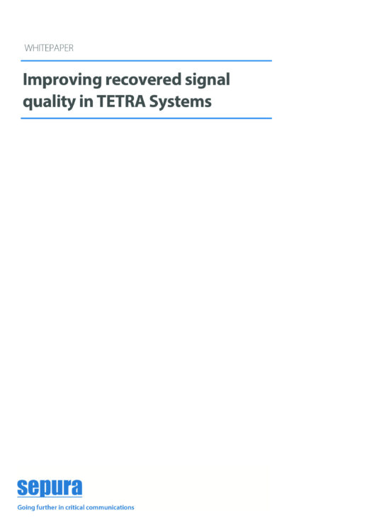Improving Recovered Signal Quality In Tetra