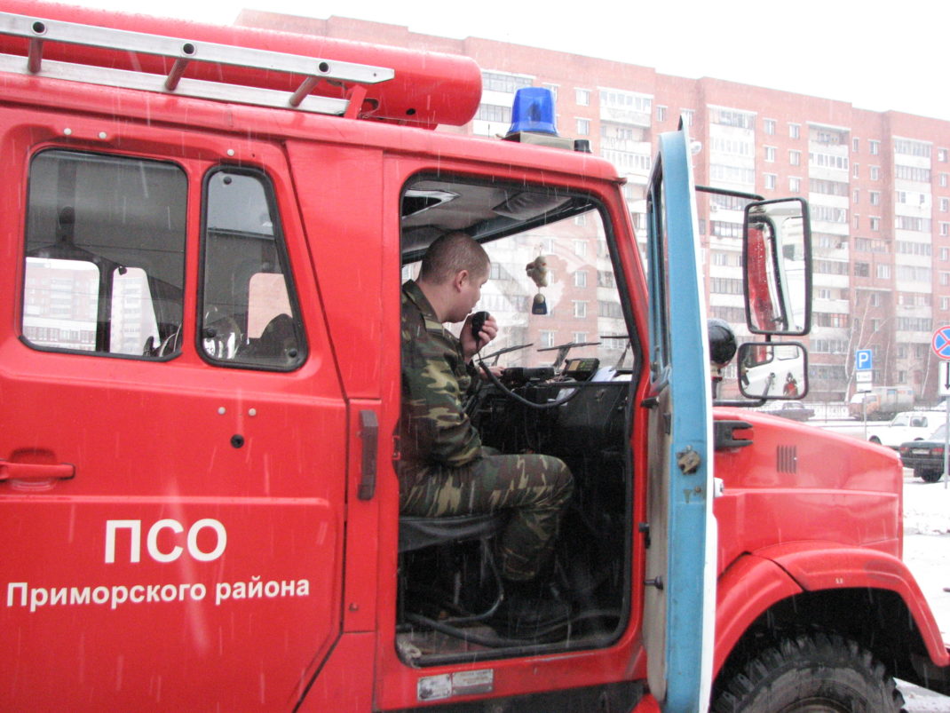 St Petersburg Ambulance Fire Service truck
