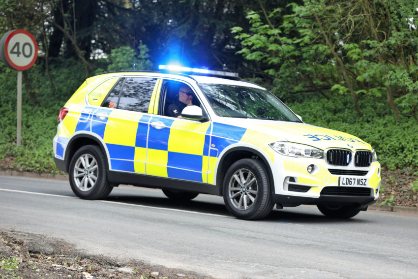 UK Police Vehicle with Sepura Mobile Radio HR